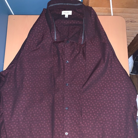 Calvin  Klein button down patterned dress shirt - Picture 1 of 2